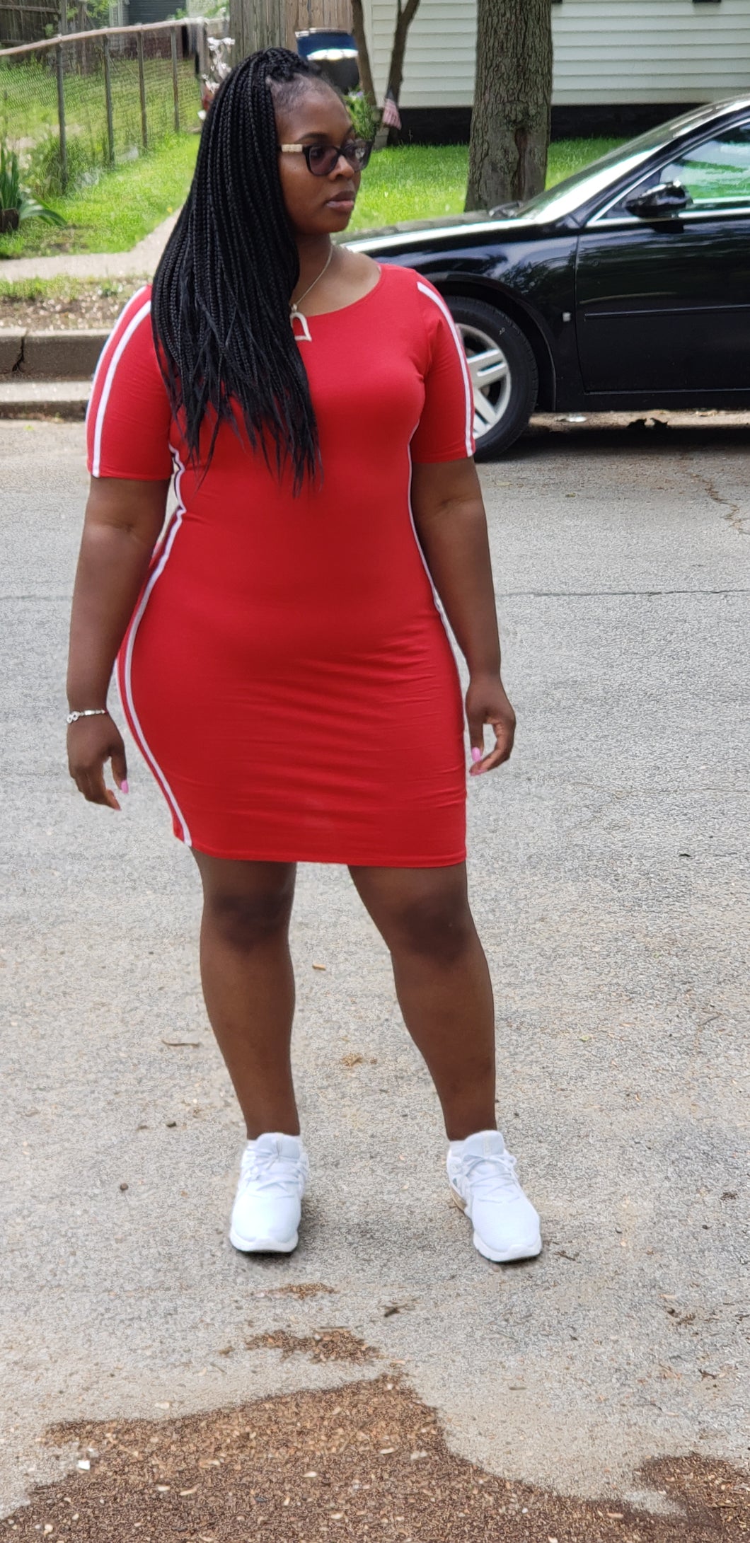 Red sporty dress