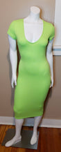 Neon green midi dress