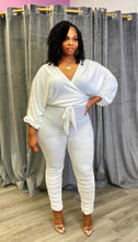 Off white ruched jumpsuit